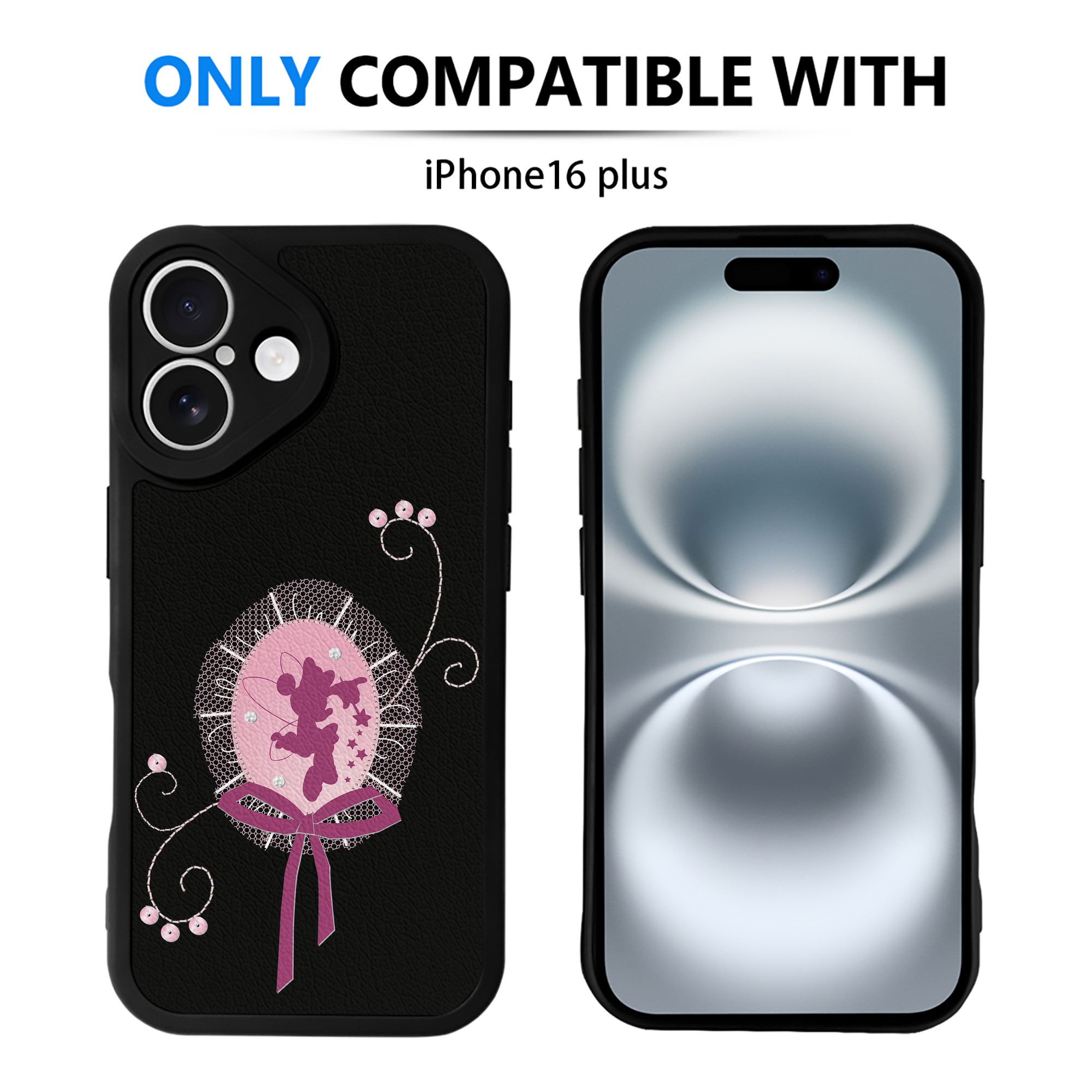 （画像用） ミッキーマウス Mickey Mouse 【iPhone 16シリーズ対応】シリコンスマホケース（レザー調） 材質：シリコン